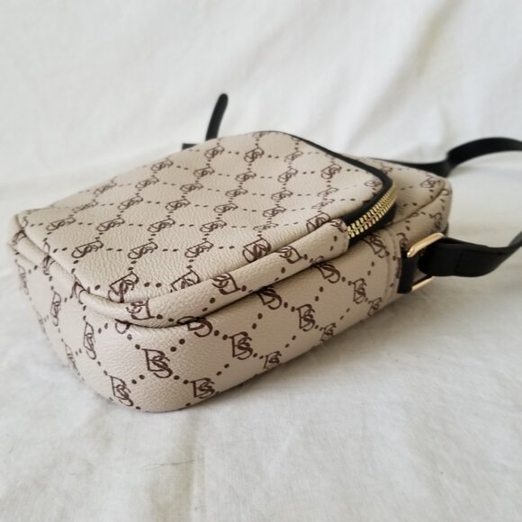 NWT! Bostanten Brown/Beige Cell Purse/Crossbody/Shoulder Bag with Adjust. Strap - Picture 13 of 13
